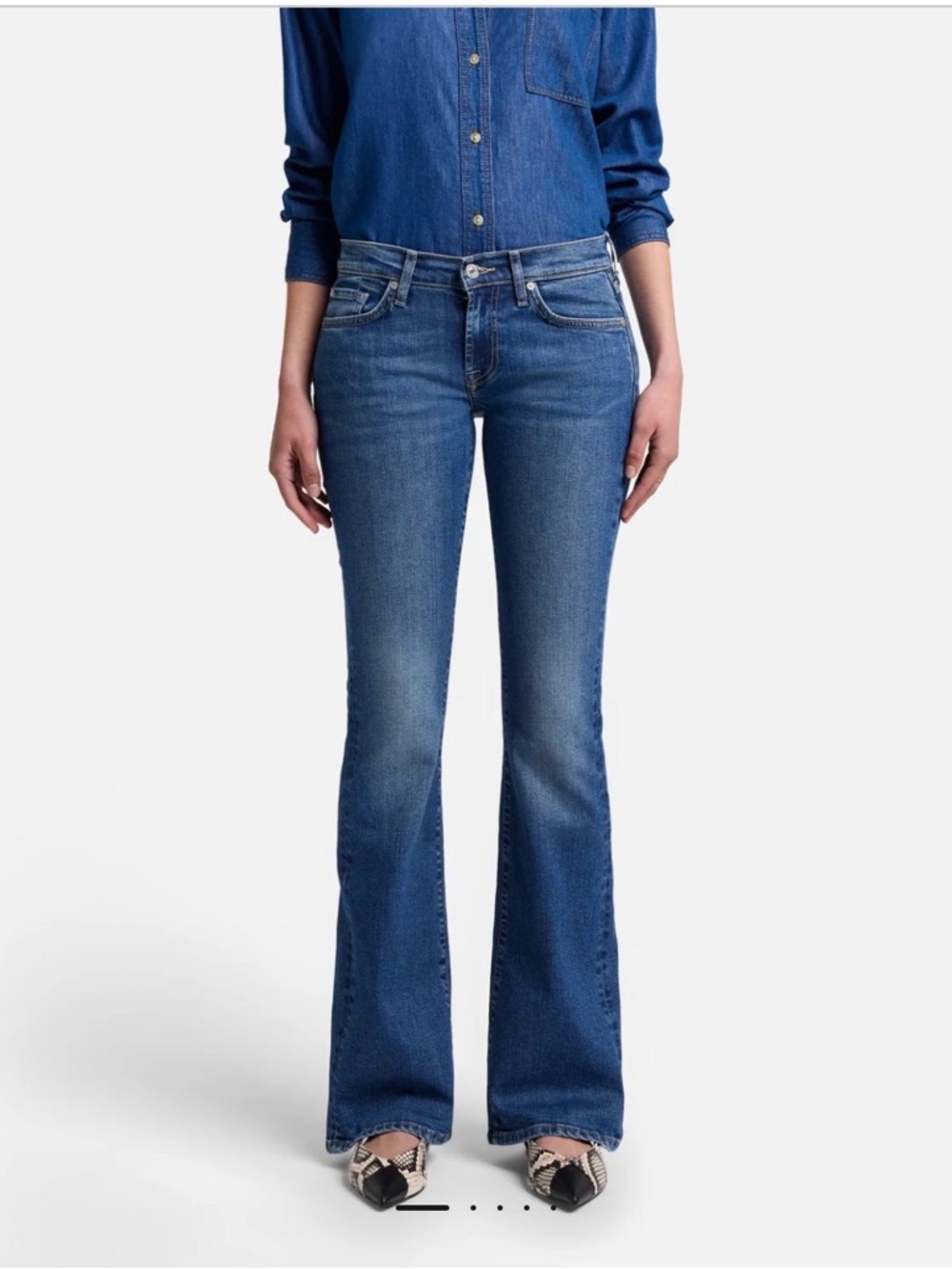 7 for all mankind Bootcut Women's Blue Flare Jeans size 28